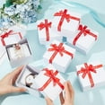 thumbnail image 3 of 12 Pcs Watch Box with Pillow 3.23x3.46x2.19 Inch Wristwatch Gift Case Box Bowknot Square Cardboard Watch Boxes for Watch Jewelry Presents Bracelets Wrist-Cuff White, 3 of 9