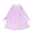 thumbnail image 4 of Cethrio Girls Christmas Dresses, Long Sleeve Dancing Party A-Line Princess Dresses Purple Size 7-8, 4 of 4