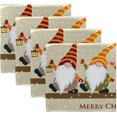 thumbnail image 5 of Christmas Card with Gnomes Cloth Napkins Washable Reusable Polyester Dinner Napkins 20 x 20 Inch for Home Weddings Parties Holiday Table Napkins Set of 6, 5 of 7