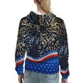 thumbnail image 7 of Lsque Fireworks Pattern Casual Women's Hoodie,Hooded Sweatshirt with Kangaroo Pocket,Pullover Hoodie with Eye-catching Drawstrings-XX-Large, 7 of 7