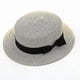 thumbnail image 1 of Womens Straw Boater Hat Sun Visor Wide Brim Beach Hats, 1 of 1