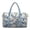 Blue Floral Print, variant on Garronmavis Large Quilted Duffle Bag for Women, Cherry Blossom Hummingbird Weekender Bag Overnight Travel Bag, Carry On Gym Dance Tote with Zipper Pockets