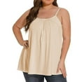 thumbnail image 3 of Hemlock Plus Size Soft Tank Bras, Plus Size Soft Tank Top With Built-In Bra, Sleeveless, Modal Fabric, Yellow Sleeveless Modal Tank Tops, Yellow 3XL, Size S-6XL, 3 of 8