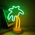thumbnail image 2 of Lampara Letrero de neón Luces LED Letreros de marquesina decorativa Luz con base (Coco) Likrtyny Lámpara, 2 of 8