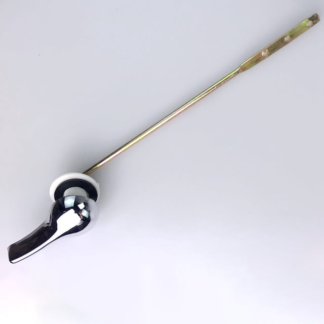 Poignée de Levier de Chasse de Toilette de Remplacement, Bras de Chasse en Laiton et Acier Inoxydable Résistant à la Corrosion pour Réservoirs de Toilette Traditionnels, Levier de Chasse, Pièce de Réparation de Toilette, Blanc, 1 Pce