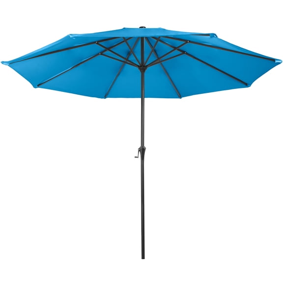 Pure Garden 9FT Outdoor Vented Patio Umbrella with Crank (Brilliant Blue)