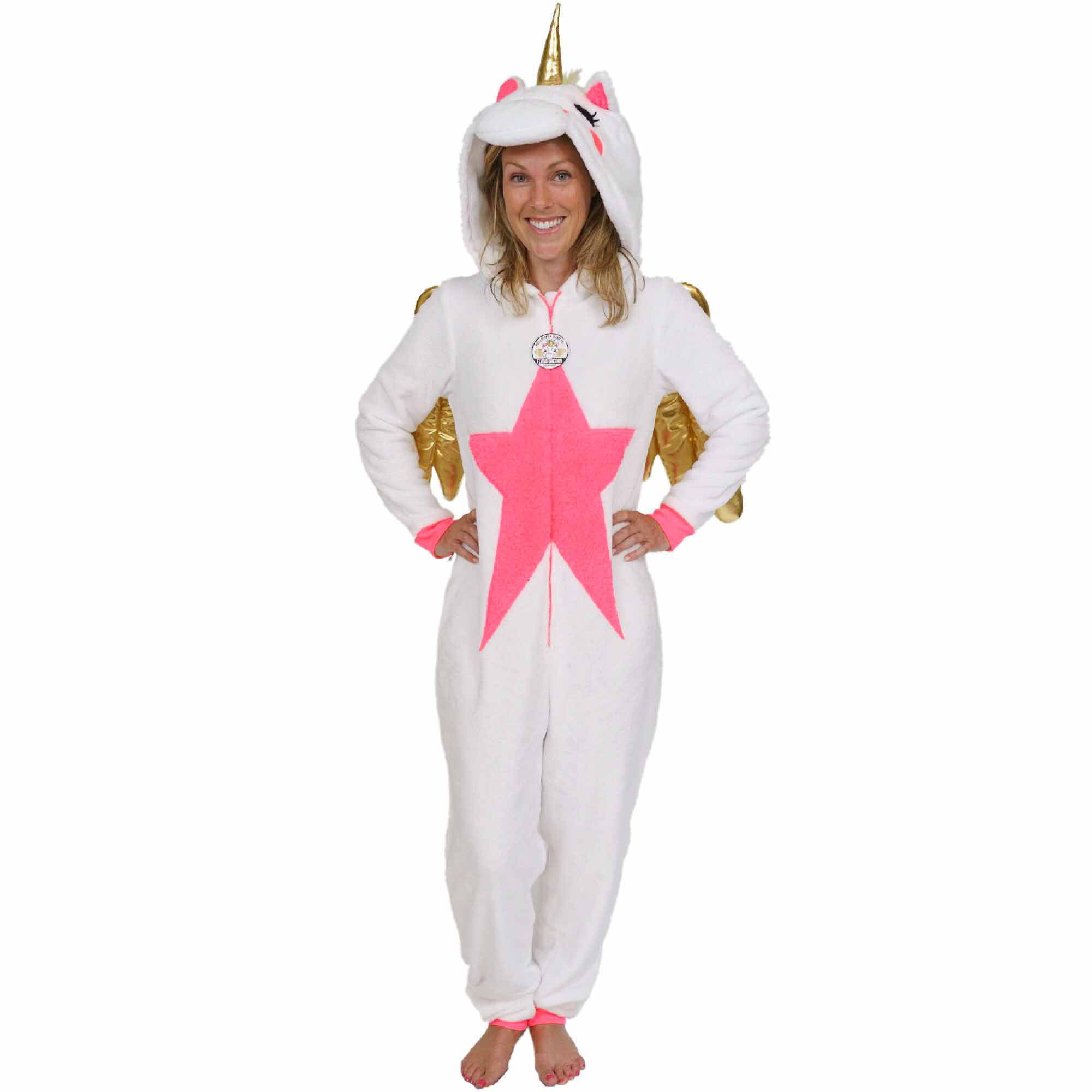 Women's Unicorn character sleepwear adult one piece costume union suit  pajama (sizes xs-3x)