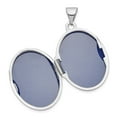 thumbnail image 5 of 14K White Gold Charm Pendant Locket 30 mm 21 21Mm Oval Floral Scroll Border, 5 of 5