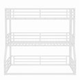 thumbnail image 3 of Luckynote Twin over Twin over Full Bunk Bed, Metal Triple Bunk Bed with Bed Guard, Heavy Duty, White, 3 of 10