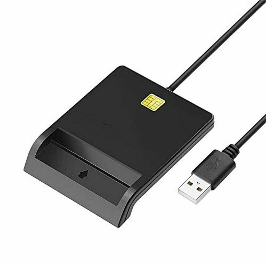 USB Smart Card Reader SIM Card Reader ID Card Reader Smart Reader - Walmart.com