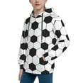 thumbnail image 2 of Vsdgher Soccer Ball Hoodie Youth Classic Hooded Pullover Sweatshirts Essentials Hoodie for Children (s-xl)-X-Large, 2 of 6