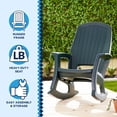thumbnail image 5 of Open Box Semco Plastics SEMS Recycled Plastic Resin Patio Rocking Chair, Green, 5 of 12