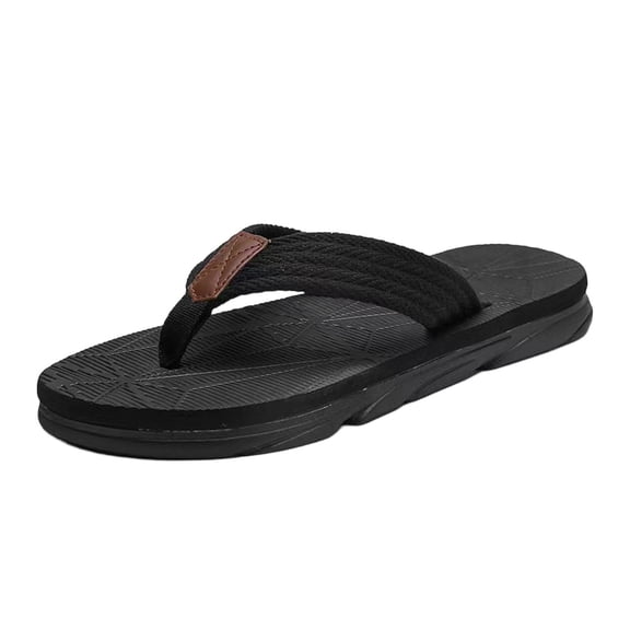 Wensltd Men's Flip Flops Sandals Thick Sole Spring Summer Beach Outdoor Daily Walking Casual Vacation Sandals Black