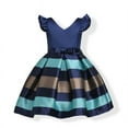 thumbnail image 2 of Fleur Bambin Fille Rayé Concours Robe de Soirée Robes 2-10Y, 2 of 4