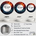 thumbnail image 4 of Designart "Whirling Kaleidoscope Colorful Storm I" Storms Rund Mirror For Wall Decor - Large Multi-Color Round Print Mirror - Round Traditional Mirror 29" x 29" Inch - Wall Mounted Round Large Mirror, 4 of 5