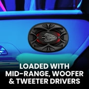 BOSS Audio Systems CH4630 4 x 6 Inch 3-Way Full Range Coaxial Car Speakers, 250 Watts Peak Power, Poly Injection Cone, Rubber Surround, Sold in Pairs