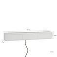 thumbnail image 5 of S-HOME Floating TV Stand, Wall Mounted TV Shelf with Led Lights & Power Outlet,High Gloss TV Cabinet for Black tv Stands for Living Room，White, 5 of 6