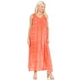 thumbnail image 5 of Sakkas Adele Sequin Embroidered Scoop Neck Sleeveless Dress / Cover Up - Pink - One Size Regular, 5 of 5