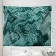thumbnail image 1 of Marble Tapestry, Abstract Modern Green Colored Fluid Art Contemporary Marbling Style, Fabric Wall Hanging Decor for Bedroom Living Room Dorm, 5 Sizes, Dark Teal and Cadet Blue, by Ambesonne, 1 of 1