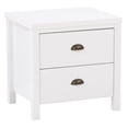 thumbnail image 3 of CorLiving Boston Contemporary Engineered Wood Bedroom Adult Nightstand with Two Drawers, White, 3 of 14