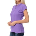 thumbnail image 2 of Basico Women Junior's Short Sleeve Slim Fit  Polo Shirt  100% Cotton, 2 of 4