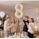 thumbnail image 2 of Números de globos de 40 pulgadas, color crema, para decoración de cumpleaños, 2 of 6