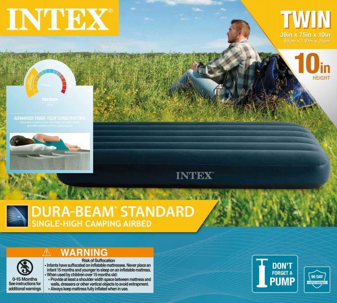 Intex 10in Standard Dura-Beam Airbed Mattress - Pump Not Included - Twin - image 2 of 8