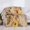 thumbnail image 3 of Uemuo Vintage Floral Butterfly Collage Printed Throw Blanket for Couch, Fluffy Fuzzy Blankets for Bed, Sofa, Cozy Flannel Faux Fur Blanket-80"x60", 3 of 6