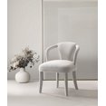 thumbnail image 2 of Manhattan Comfort Palmer Dining Armchair with Solid Wood Frame in Silver Lining, 2 of 11