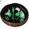 thumbnail image 1 of Visland Leaf Pattern Natural Coconut Shell Candy Storage Bowl Container Home Decoration, 1 of 6