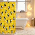 thumbnail image 3 of Erosebridal Cartoon Bee Shower Curtain 72Wx84L,Cute Wildlife Bathroom Shower Curtain,Yellow Gold, 3 of 5