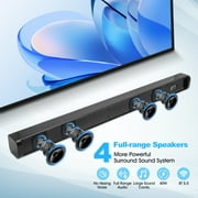 Sound Bar for TV, 40W TV Speaker Soundbar 30 inch Surround Sound System with ARC, Optical, AUX and Remote, Bluetooth 5.0 Stereo Sound for Home Theater PC Gaming Projectors, Wall Mountable