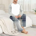 thumbnail image 4 of Ashirexll Mens Pajamas Set, Two Piece Sets, Long Sleeve Sleepwear Set Soft Solid Color Sleepwear and Home Loungewear, 4 of 7