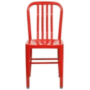 Flash Furniture Gael Commercial Grade Red Metal Indoor-Outdoor Chair