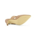 thumbnail image 5 of BLISSFUL STEP Women's Pointed Toe Elastic Strap Stiletto Heelsed Mules Nude 9.5, 5 of 7