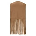 thumbnail image 3 of Besolor Fringe Vests Fall Outfits for Women Fake Suede Tassels 70s Clothes Western Vest Jacket Outerwear S-XXXL, 3 of 5