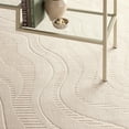 thumbnail image 5 of TOWN & COUNTRY EVERYDAY Lane Painterly Wave Soft Felt Everwash®, Machine Washable Area Rug with Non-Slip Backing, Modern Rug, Taupe, 6'6"x9'2", 5 of 11