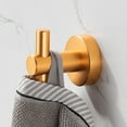 thumbnail image 4 of 2-Piece Wall-Mounted Bathroom Robe Hook with hidden mounting base in Gold, 4 of 7