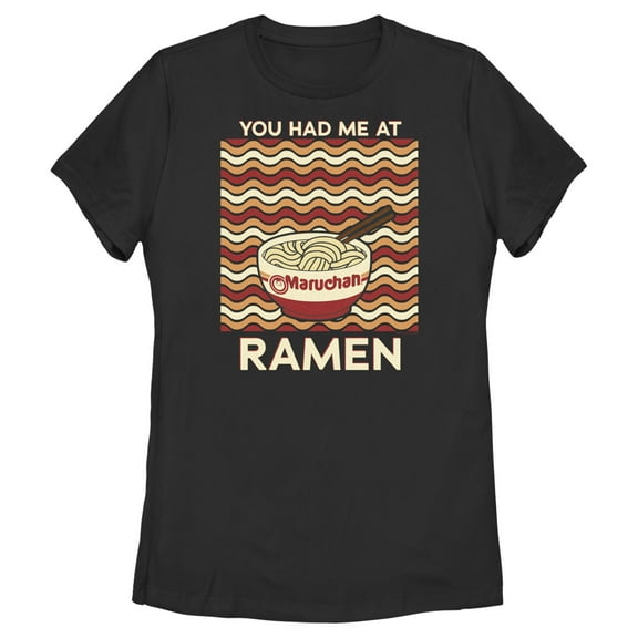 Women's Maruchan You Had Me at Ramen  Graphic Tee Black X Large
