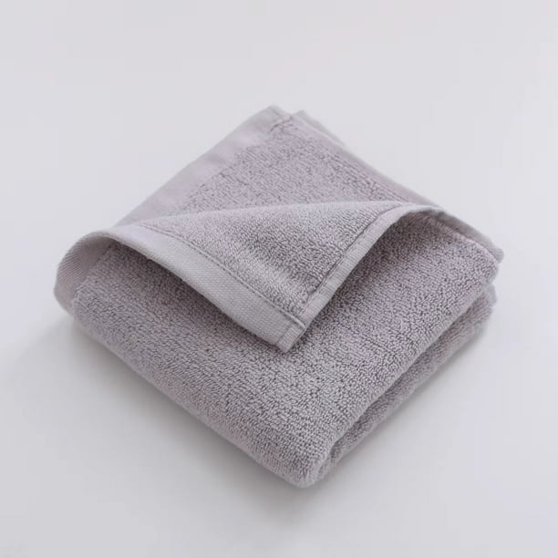 XmhyTop-A 2 toallas de algodón supersuaves, ligeras y absorbentes para uso diario en el baño, estilo D, 34 x 74 cm, color gris.