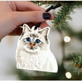 thumbnail image 6 of WIRESTER Set of 2pcs Acrylic Hanging Ornaments for Christmas Tree Holidays Party Home Office Decoration Gift - Cute Chocolate Point Birman Cat & Seal Lilac Tabby Point Birman Cat, 6 of 7