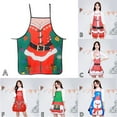 thumbnail image 3 of NSESSHome Christmas Aprons Adult Aprons Santa Apron Kitchen Cooking Apron for Christmas Party Chef Cooking Restaurant House Cleaning Gardening Home, 3 of 4