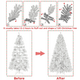 thumbnail image 4 of Yaheetech 7.5ft Hinged Spruce Artificial Christmas Tree, White, 4 of 7