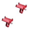thumbnail image 3 of maskred Aluminum Alloy Mobile Phone Holder for Smartphone 3.5-6.2 inch Mobile Cell Phone Bike Handlebar Mount Bracket Racks red 2Set, 3 of 6