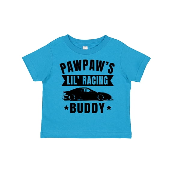 Inktastic Pawpaw's Lil' Racing Buddy with Car Silhouette Boys or Girls Toddler T-Shirt