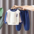 thumbnail image 1 of RXIRUCGD Children's Spring Sports Style Sweater Casual Suit( Blue, Size:6 Months ), 1 of 9