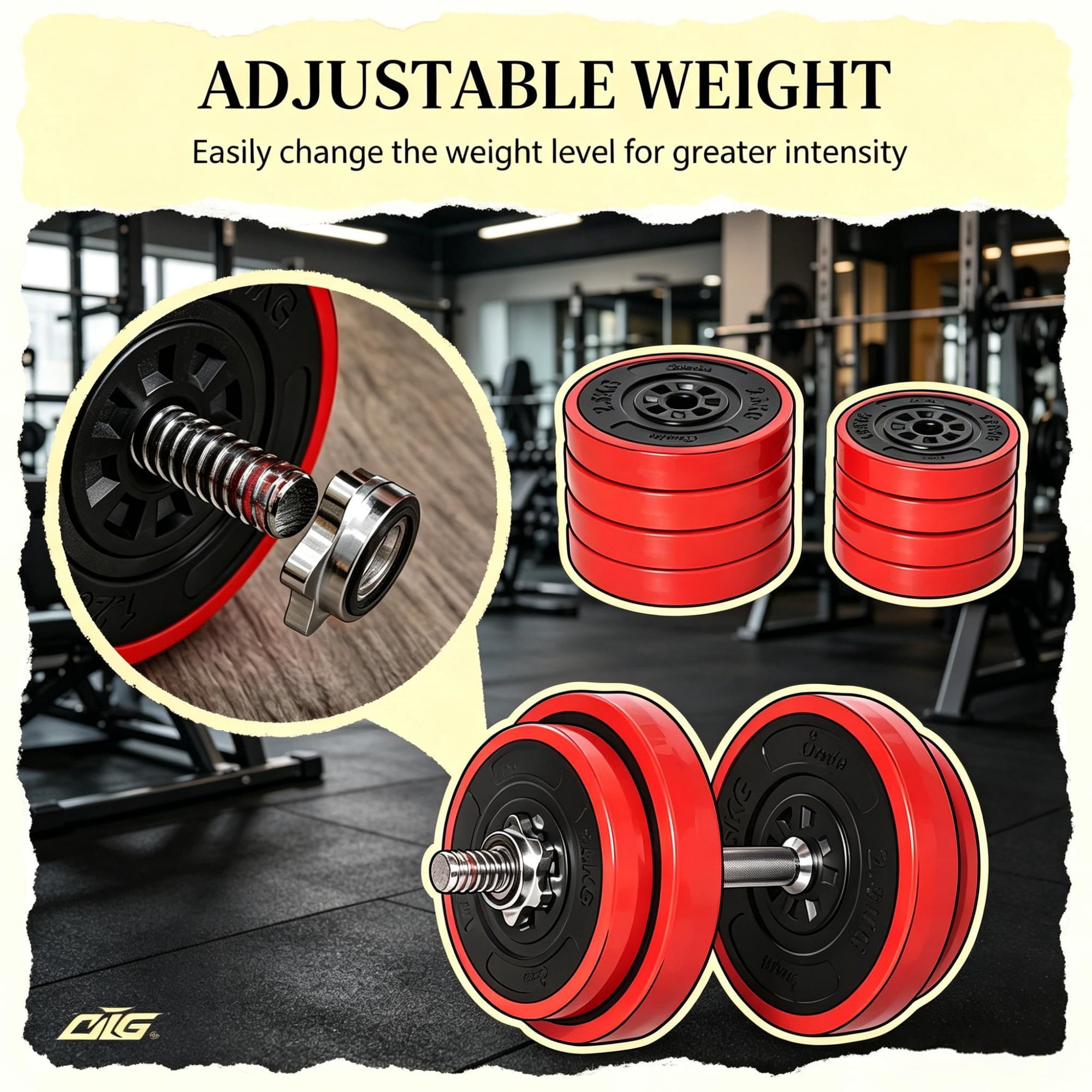 44lbs Adjustable Convertible Dumbbell Barbell Set: All-in-One Home Gym Weight Training Equipment for Adults