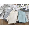 thumbnail image 4 of SARO 2136.A20S Stitched Line Design Cotton Blend Napkins  Aqua - Set of 4, 4 of 5