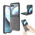 thumbnail image 1 of [PST] Motorola Moto Razr+ Plus / Razr 40 Ultra 2023 Leather Case, Slim Shockproof Hard PC Shell Leather Case Cover, 1 of 5