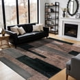 thumbnail image 7 of SONORO KATE 5'x7' Area Rugs for Living Room, Machine Washable Industrial Vintage Non Slip Soft Indoor Area Carpet, Black/Brown, 7 of 7